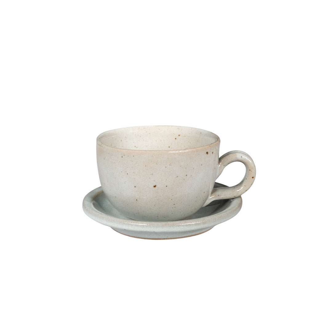 Große Tasse mit Unterteller "Dejeuner rond avec sous tasse" 2 Stk.